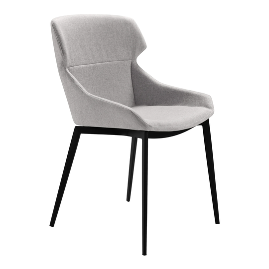 Armen Living Kenna Contemporary/Modern Polyester/Polyester Blend Upholstered Side Chair (Wood Frame) in Gray | LCKESIGR
