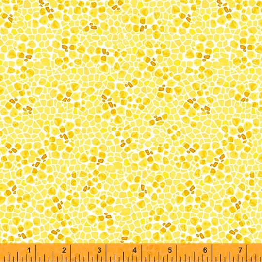Fabric - Windham Mosaic Honeycomb 52930-14 By Whistler Studios Yellow Blender