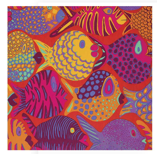 Kaffe Fassett Fabric Brandon Mably Shoal Bm 51 Tomato Red Sewing Quilting 100% Cotton By The Yard