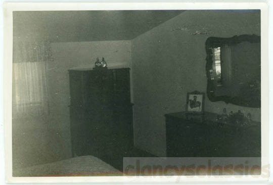 Vintage Photo 1930 Abstract Reflection Sliver Of Light in Mirror Dark Eerie Room 19C