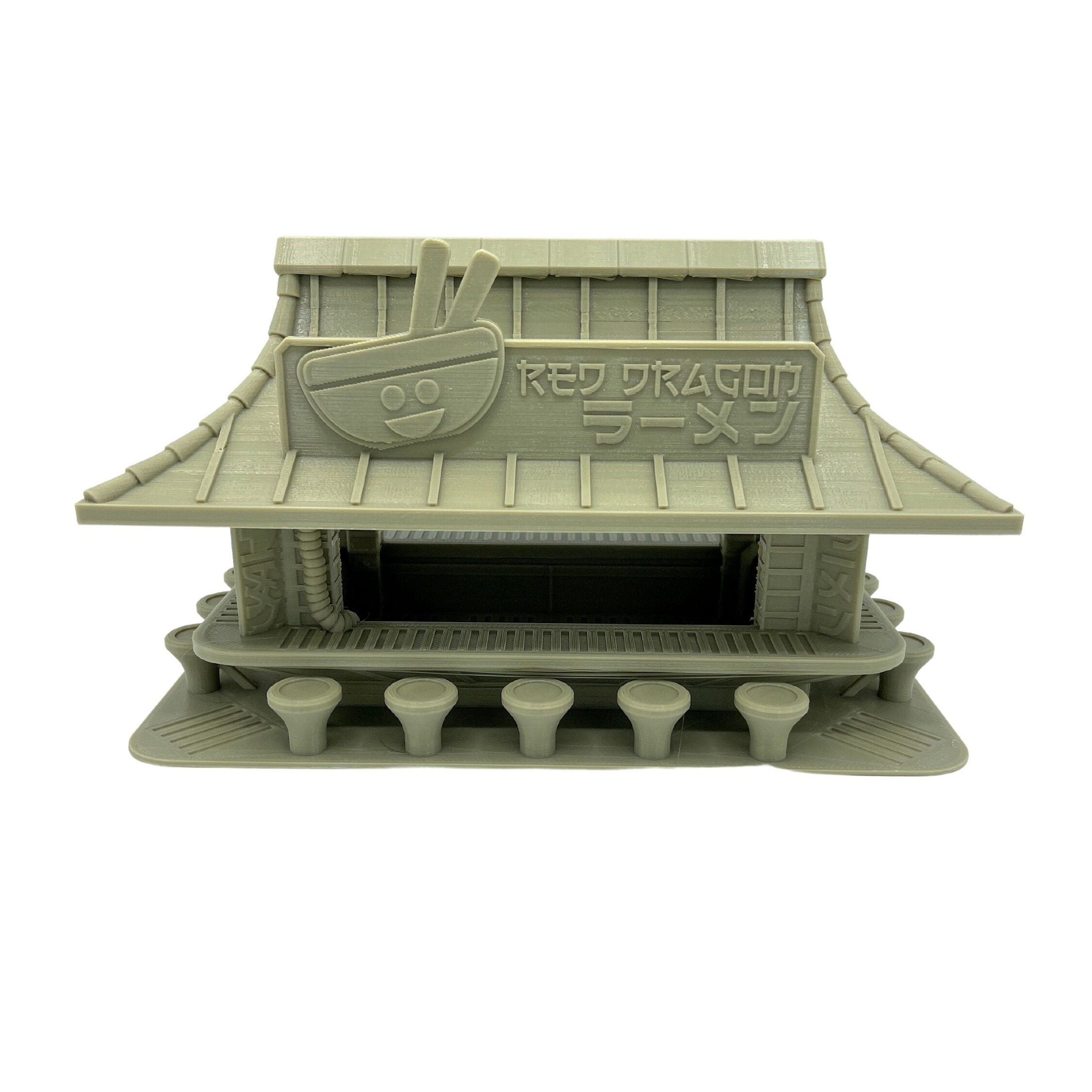 3D Printed Red Dragon Ramen Bar/Crisis Protocol Compatible Option Corvus Games Terrain Licensed Printer Print To Order