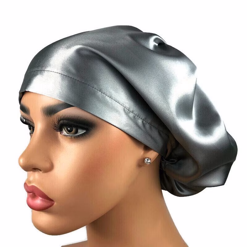 Satin Scrub Hat, Adjustable Double Layer Bonnet, Protective Long Hair Hat For Locs, Braids, Natural Bonnet