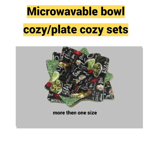 Microwavable Bowl Cozy/Plate Cozy-Set Of Bowl Cozy/Dinner Set-Kitchen Theme 4