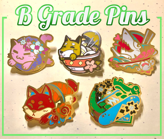 B Grade Comfy Bites Enamel Pins