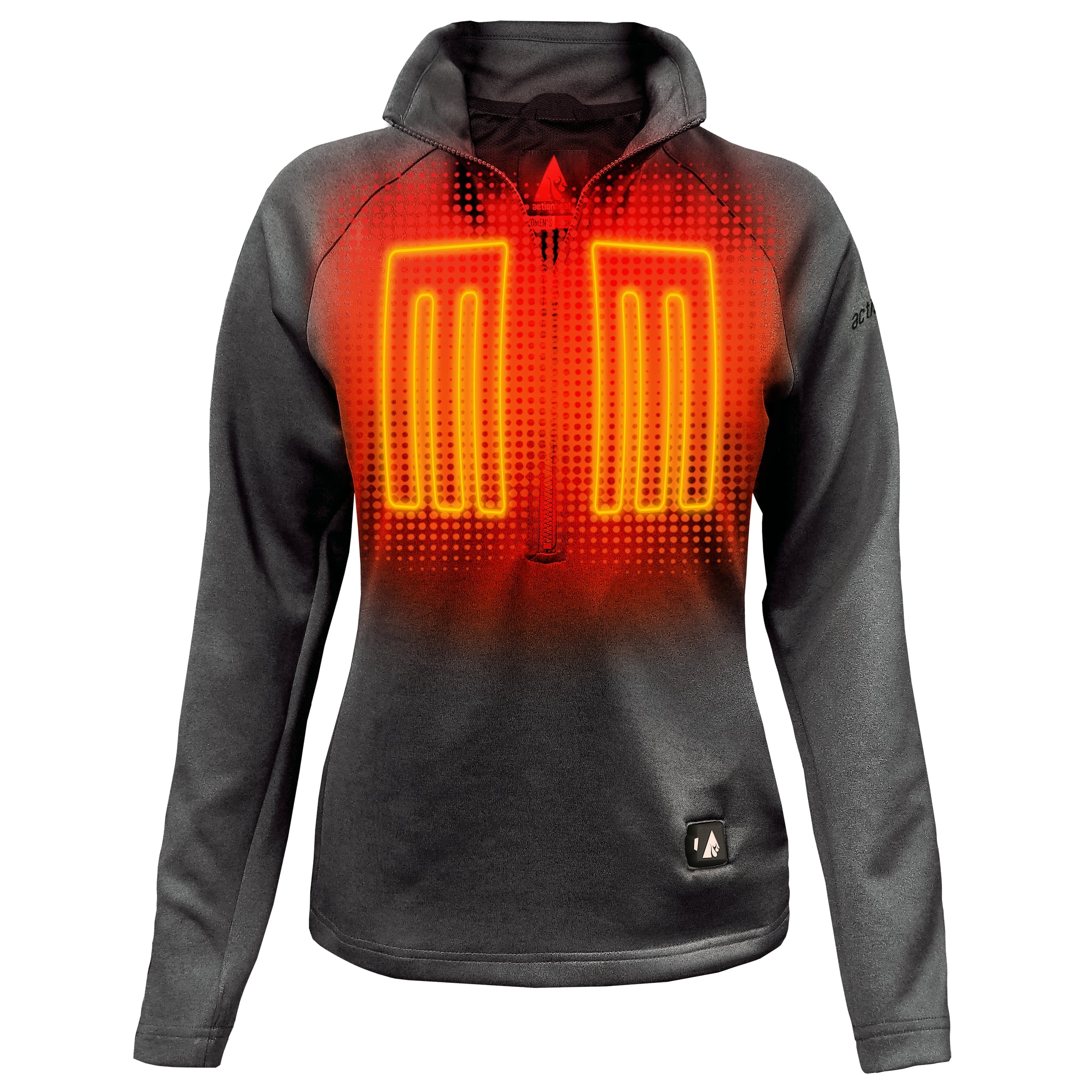 ActionHeat XL Heather Grey Polyester/Spandex Blend Heated Jacket in Gray | AH-ZTOP-5V-W-G-XL