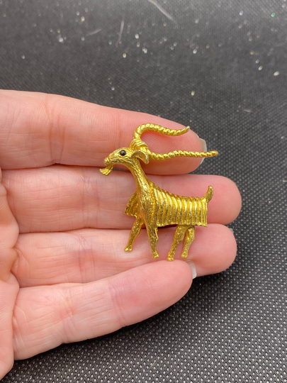 Vintage Goat Or Ram Pin