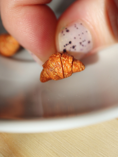 Croissant Stud Earrings/French Bakery Earrings/Miniature Food Earrings/Dessert Earrings/Cute Earrings/Food Jewelry/Pastry Earrings