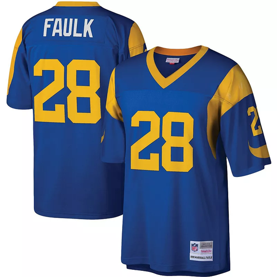 Men's Mitchell & Ness Marshall Faulk Royal St. Louis Rams Legacy Replica Jersey, Size: Medium, Blue