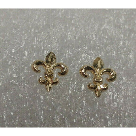 New 14K Yellow Gold World Scout Emblem Earrings