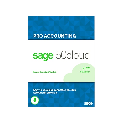Sage 50cloud Pro Accounting for 1 User, Windows, Download (50CPRO22ESDCSRT)