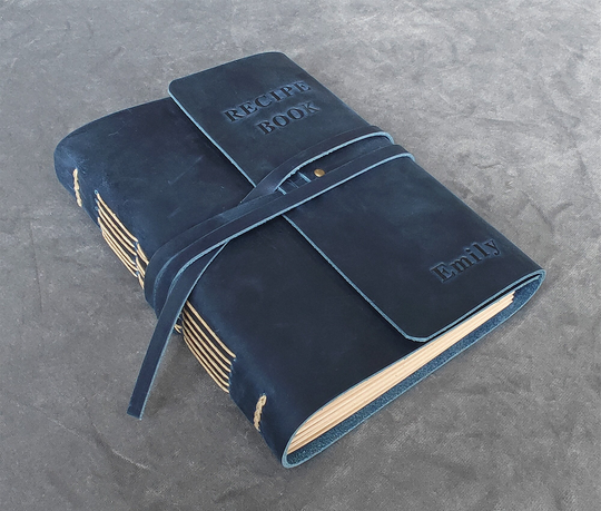 Customize Leather Cook Book, Personalised Recipe Personalized Gift For Mom, Anniversary Gift, More Colors & Size Available