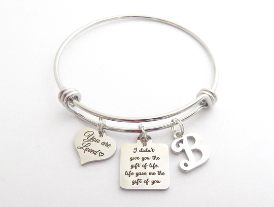 Step Daughter Wedding, Adoption Bracelet, Adopted Daughter Jewelry, Life Gave Me You Gift From Step Mom, Gift Dad, Blended Family