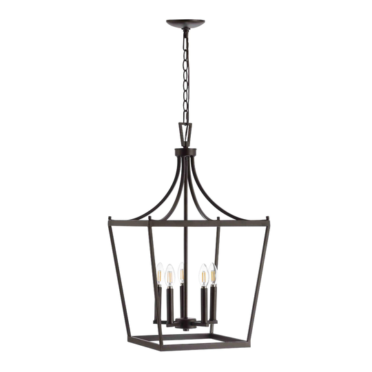 Metal 5 Light Kenris Pendant Lamp: Black by World Market