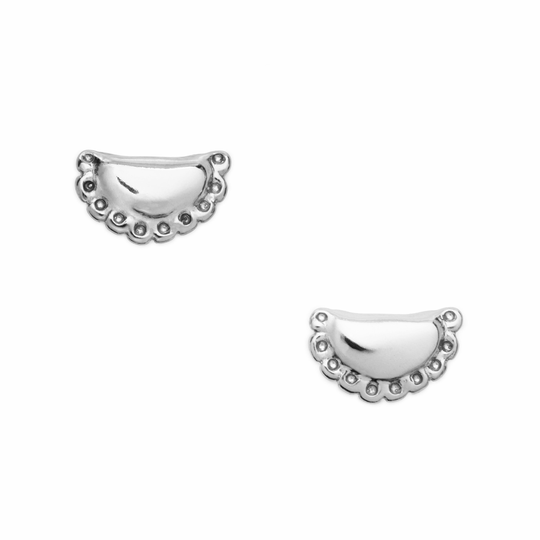 Empanada Post Earrings | Sterling Silver By Delicacies Jewelry - Every Purchase Donates To Fight Hunger