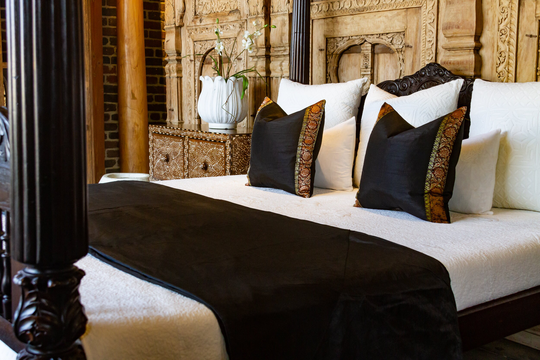 Black Silk Blend Duvet Cover, Dupion Bed Elegant Duvet, Custom Silk Duvet Cover Bedcover