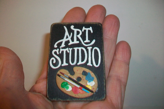 Miniature Art Studio Sign