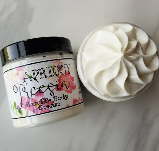 Apricot Freesia, Hand & Body Cream, Lotion, With Organic Shea Butter, Argan Oil, Botanical Extracts, Paraben Free