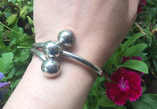 Take Three Breaths Sterling Taxco Bracelet