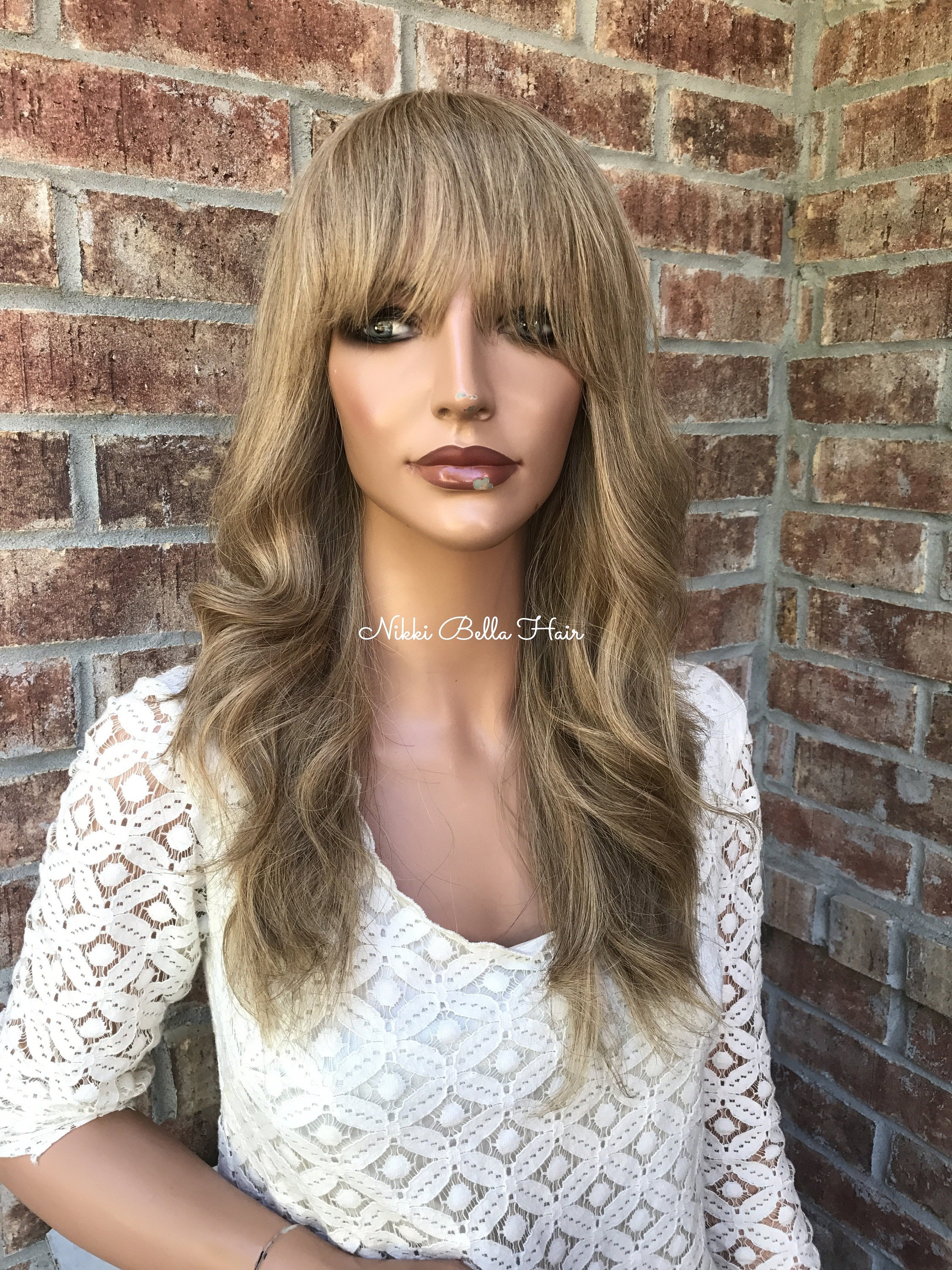 Goldie Hawn Blonde Human Hair Blend Multi Parting Full Wig 14 52171