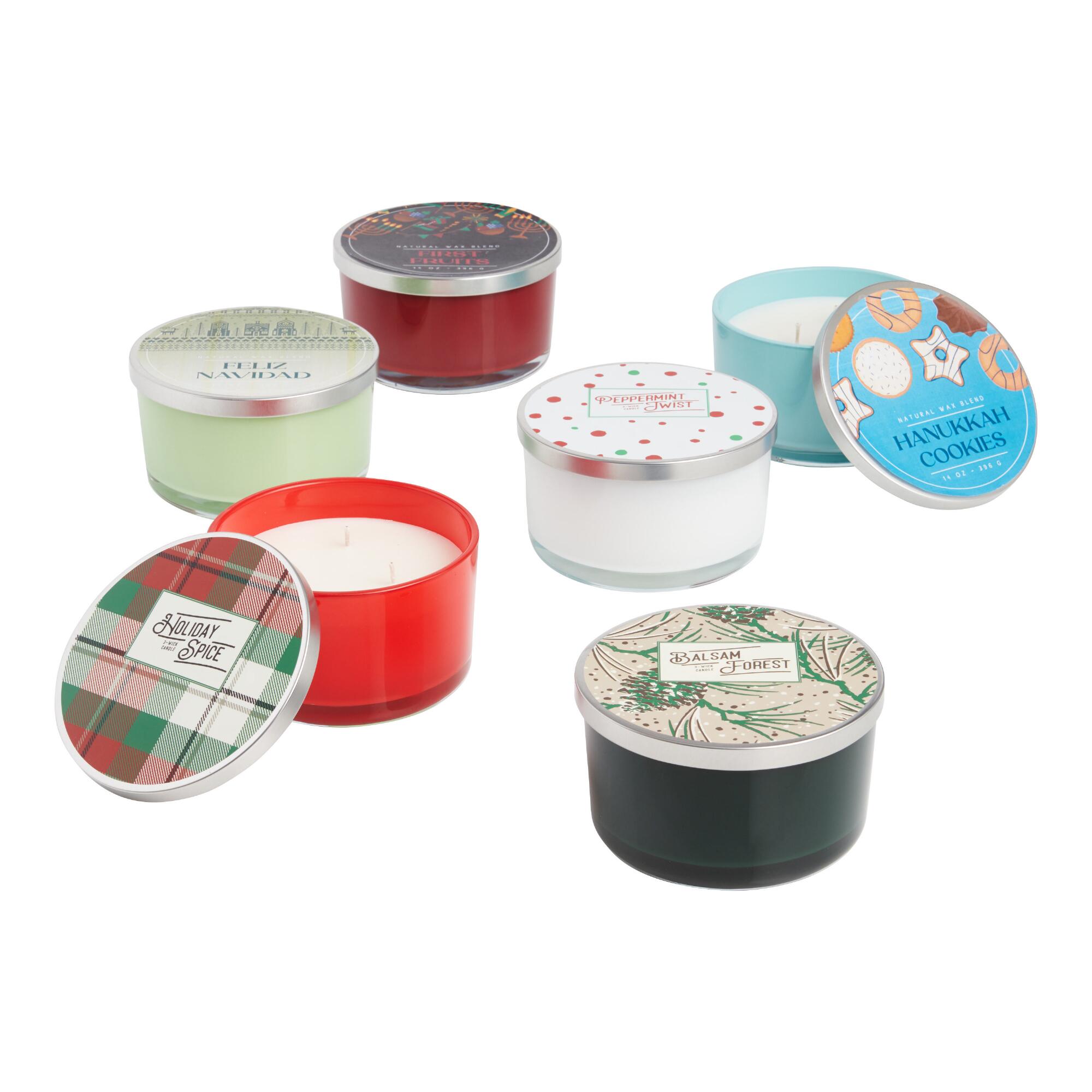 Pier Place 3 Wick Holiday Scented Candle: Red - Glass by World Market