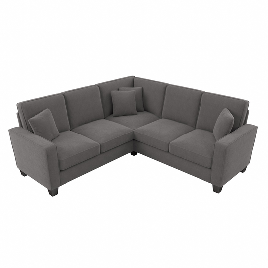 Bush Furniture Stockton Modern French Gray Herringbone Fabric Polyester/Blend Sectional | SNY86SFGH-03K