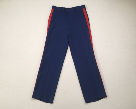Wool Blend, Band Uniform Pants, in Navy, With Red Trim, By Dscp By Bremen-Bowdon