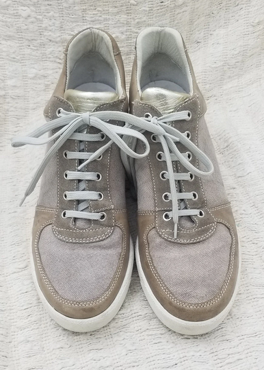 High End Excellent Quality Italian Leather Frau Brand Hidden Heel Sneakers Sz 40