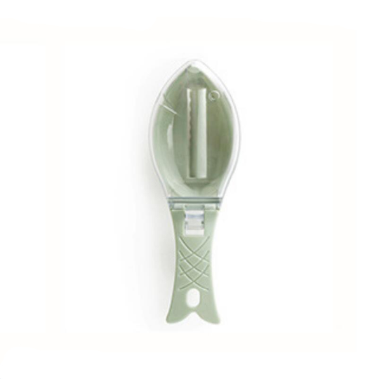 Creative Fish Scraper With Lid - green