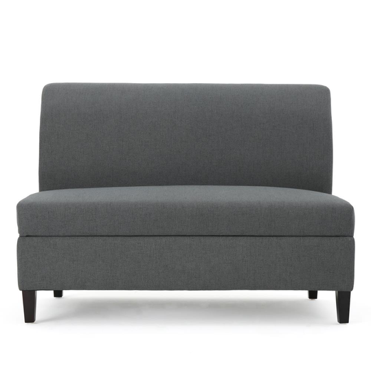 Best Selling Home Decor Tova Modern Charcoal Polyester/Blend Loveseat in Gray | 300784
