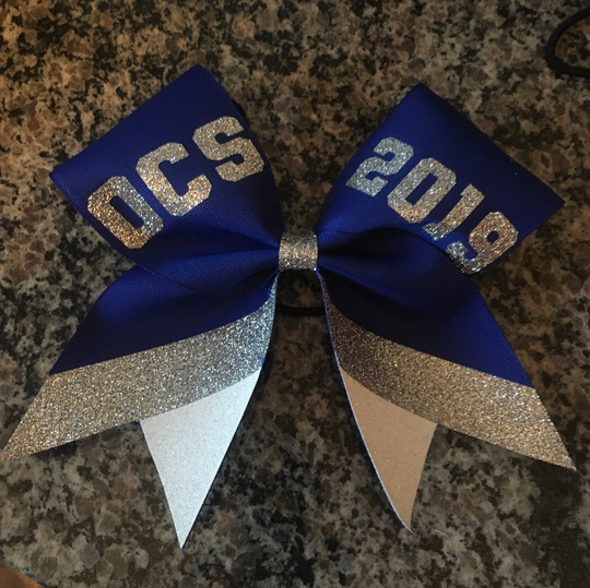 Cheer Bow Great Captain Cheer Bow, Homecoming Bow Teams Bows, Custom Royal Blue Football For Squad