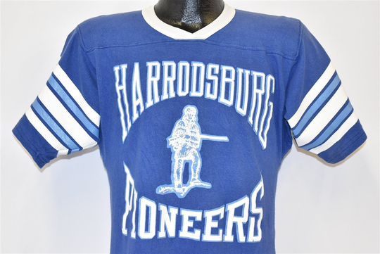 70S Harrodsburg Pioneers High School Kentucky Jersey T-Shirt Small
