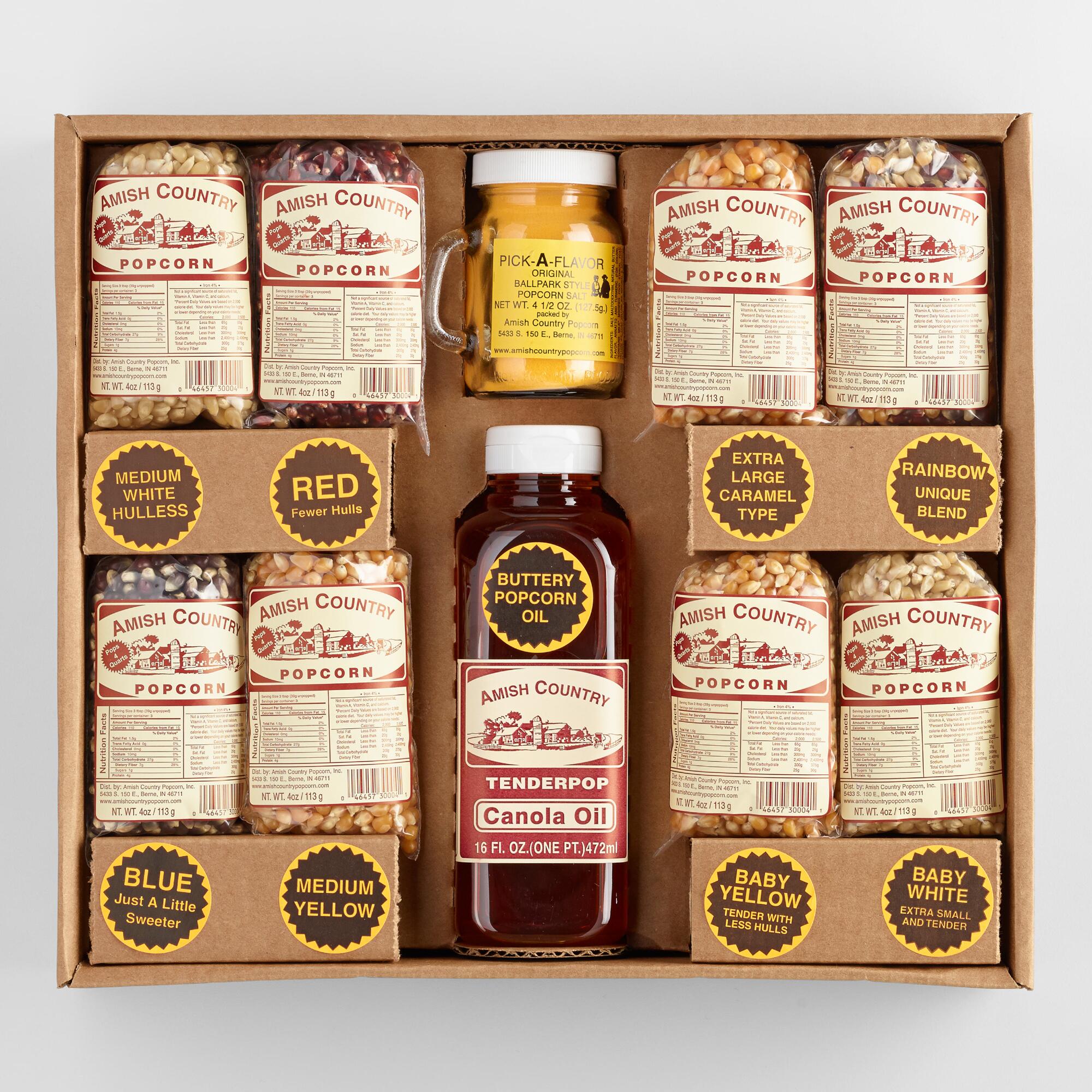 Amish Country Popcorn Gift Box, 8-Pack by World Market