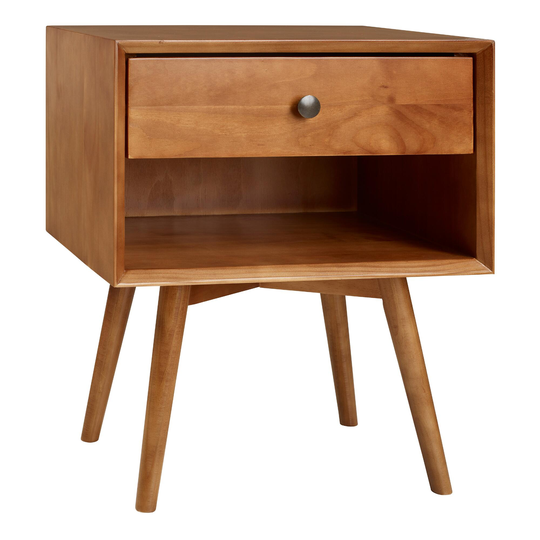 Pine Mid Century Archer Nightstand with Drawer - Wood by World Market