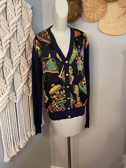 Vintage Silk Cardigan Sweater