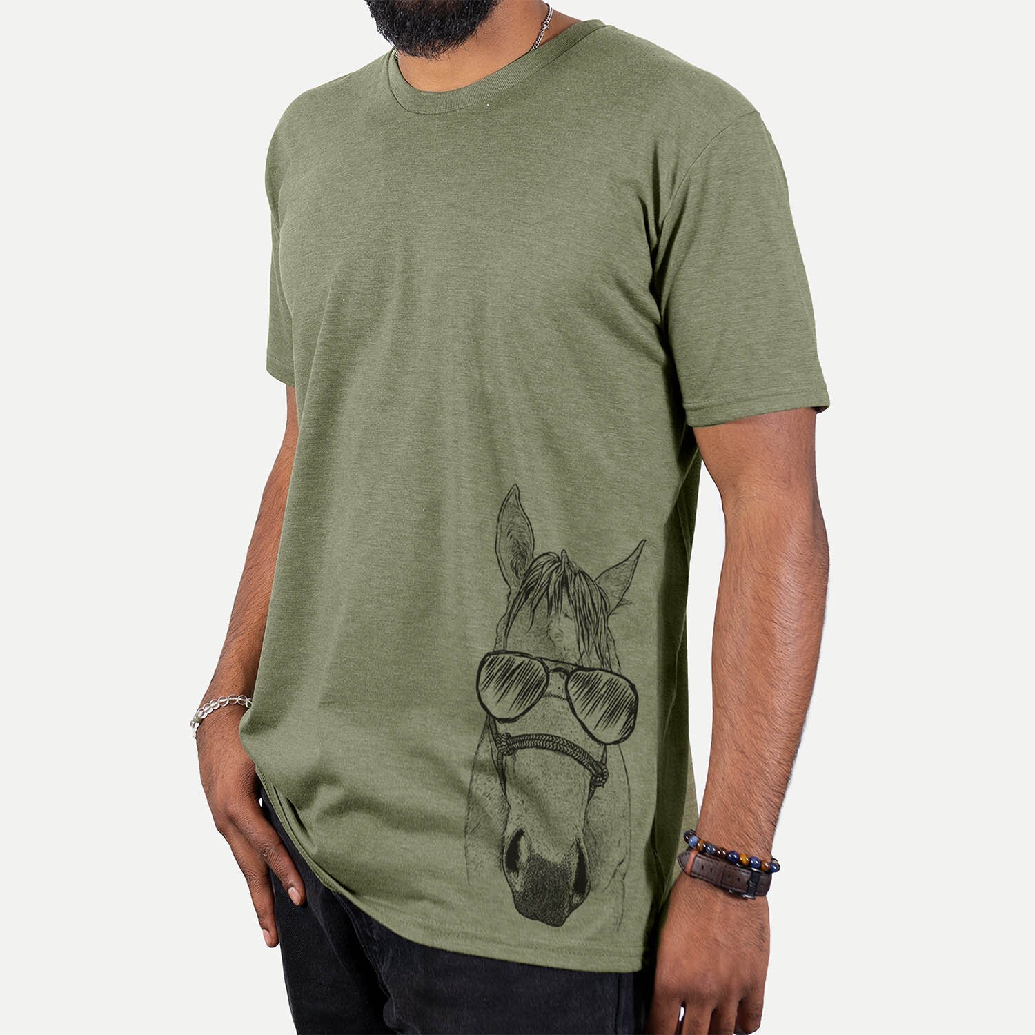Seabee The Quarter Horse - Tri-Blend Unisex Crewneck T-Shirt Lover Gift