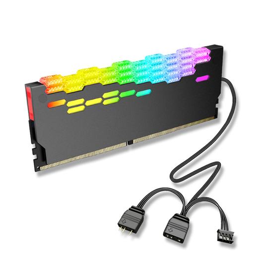 Tousimaii RA2 Memory Radiator Efficient Widely Compatible Aluminum Alloy 5V ARGB Desktop Computer RAM Cooler for Home - grey