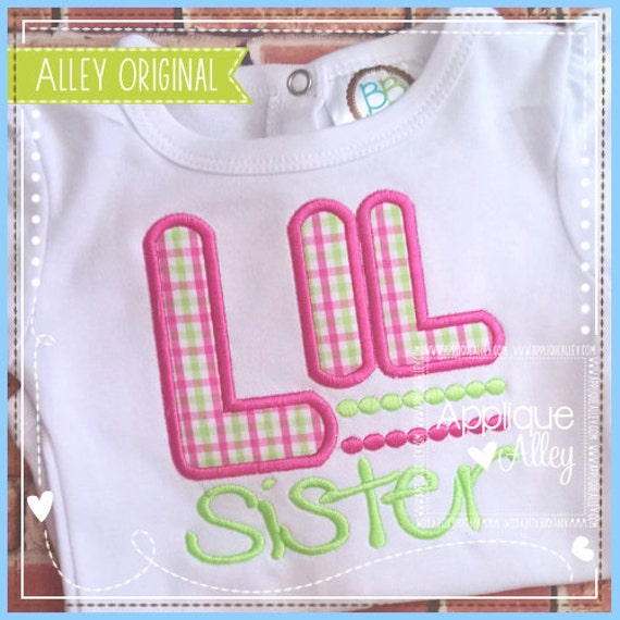 Personalized Little Big Brother Sister Applique Shirt Or Bodysuit Girl Boy