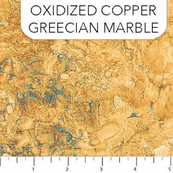 Quilt Fabric, Oxidized Copper, Marble, Stonehenge, Blender, Gradations, 100% Cotton, Quilter Premium Northcott, 39303-68