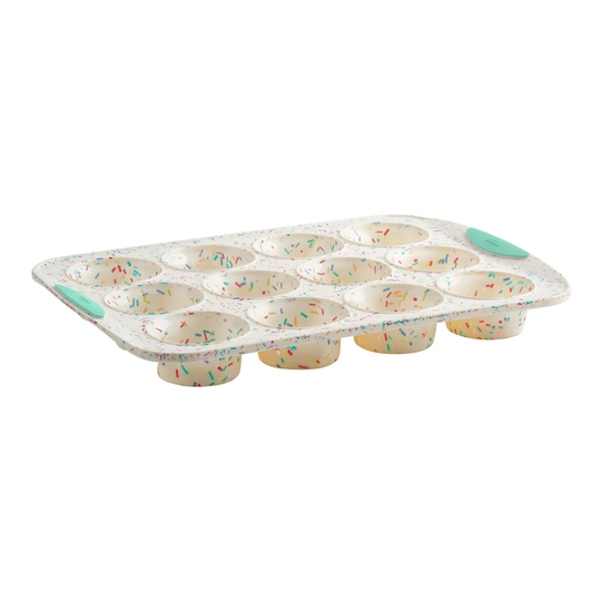 Trudeau Confetti Structured Silicone 12c Muffin Pan: Multi by World Market