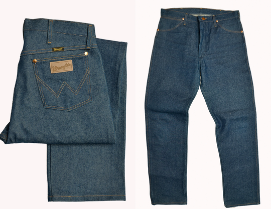 Vintage Wrangler Deadstock Jeans Dark Blue Denim Made in USA Boot Cut Classic Western 34 X 32
