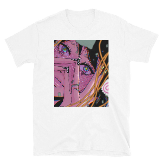 Anime Girl Trippy With Ramen Short-Sleeve Unisex T-Shirt