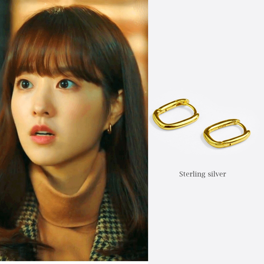 Doom At Your Service Inspired Park Bo-Young Gold | Silver 925 Huggie Earrings