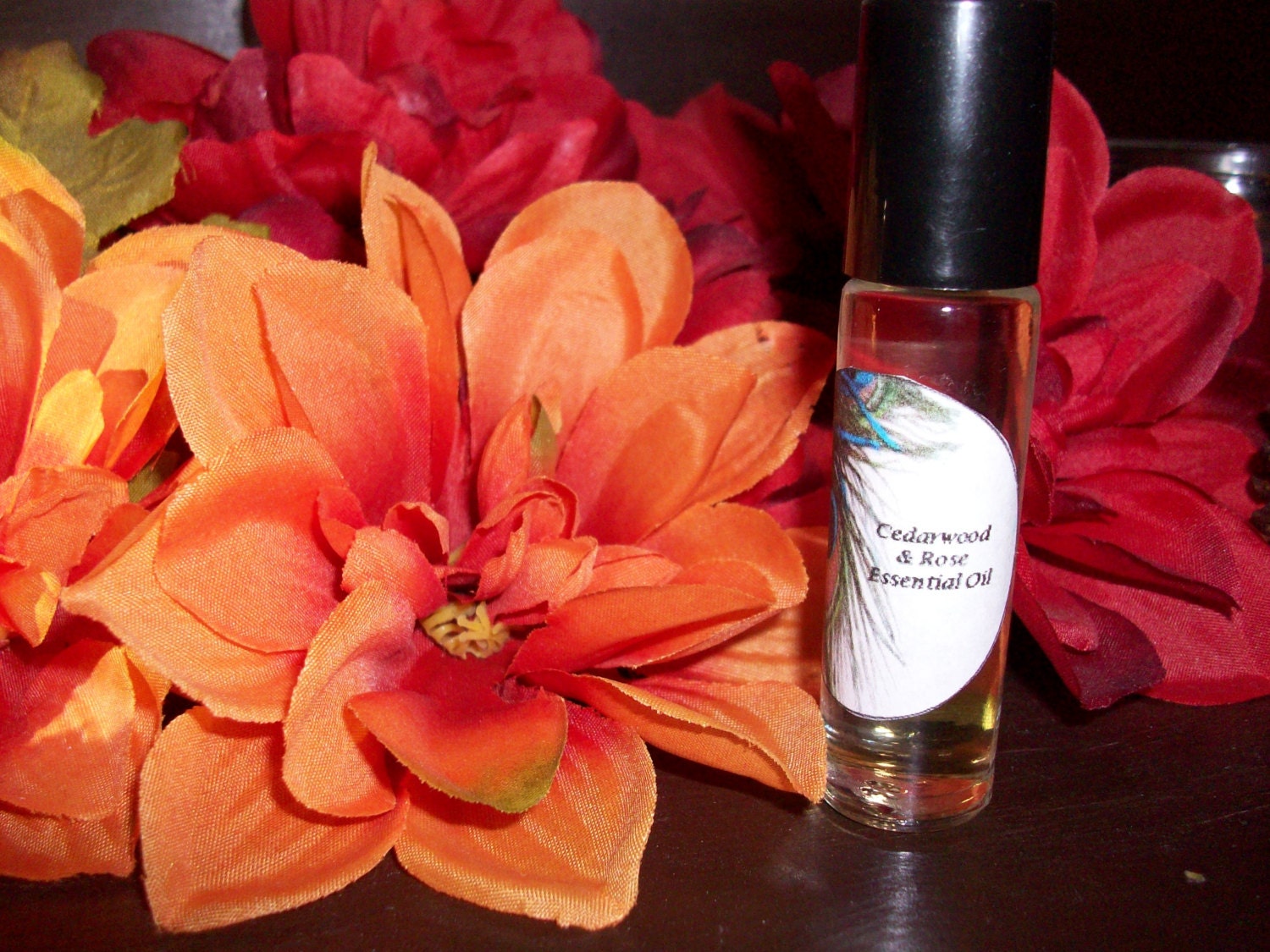 Cedarwood & Rose Essential Oil Blend 1/3 Oz Roller Bottle