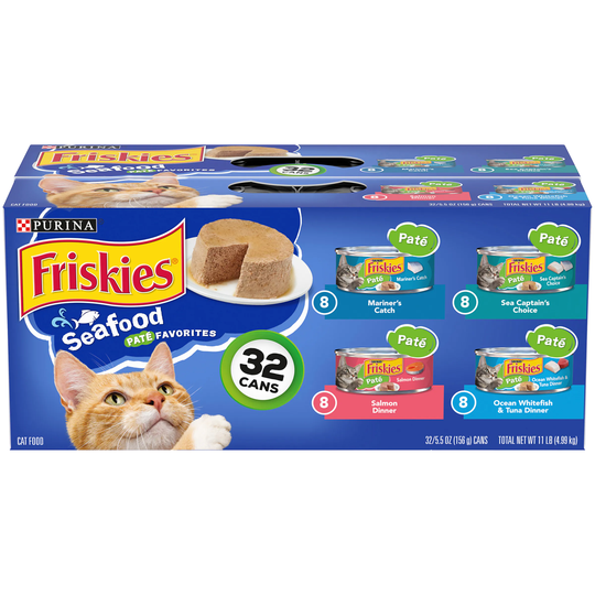 Nestle Purina Friskies Seafood Variety Pack Cat 32/5.5 oz | 005000045435