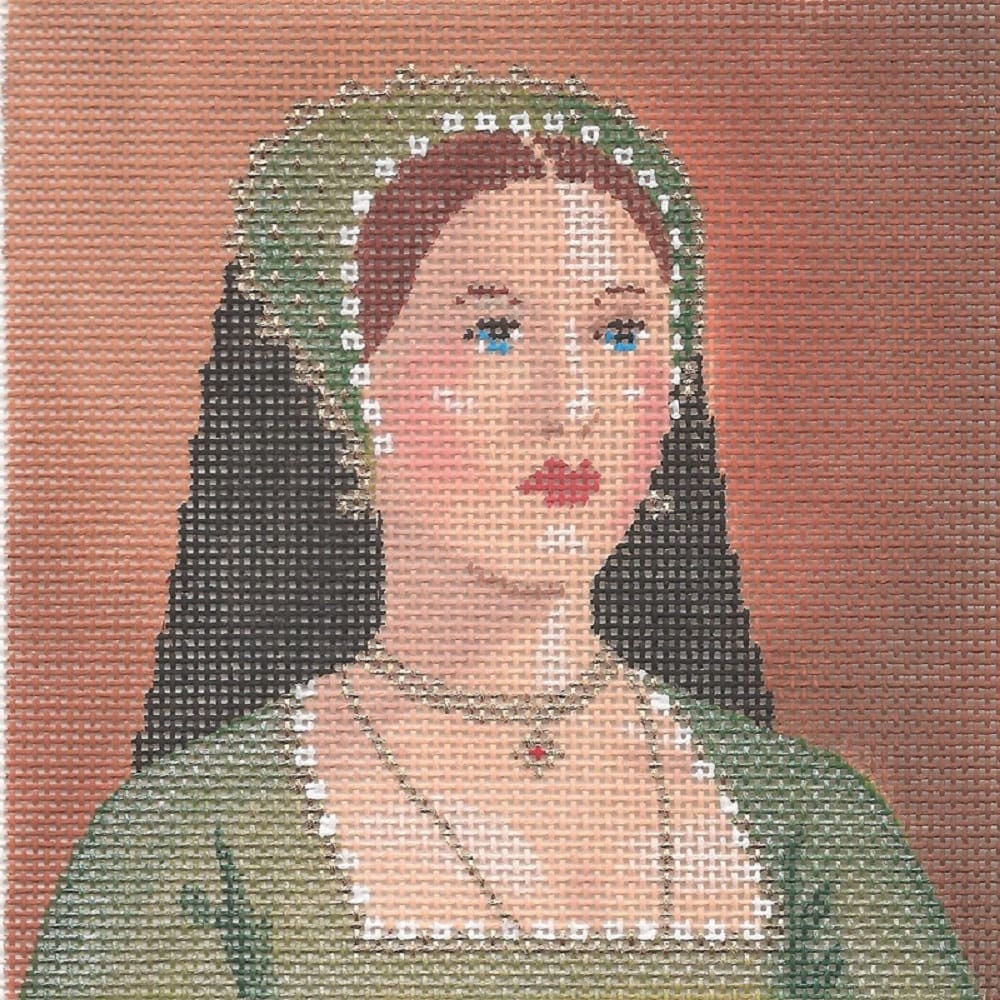 Needlepoint Handpainted Labors Of Love Tudors Kathryn Howard 5x5 -Free Us Shipping