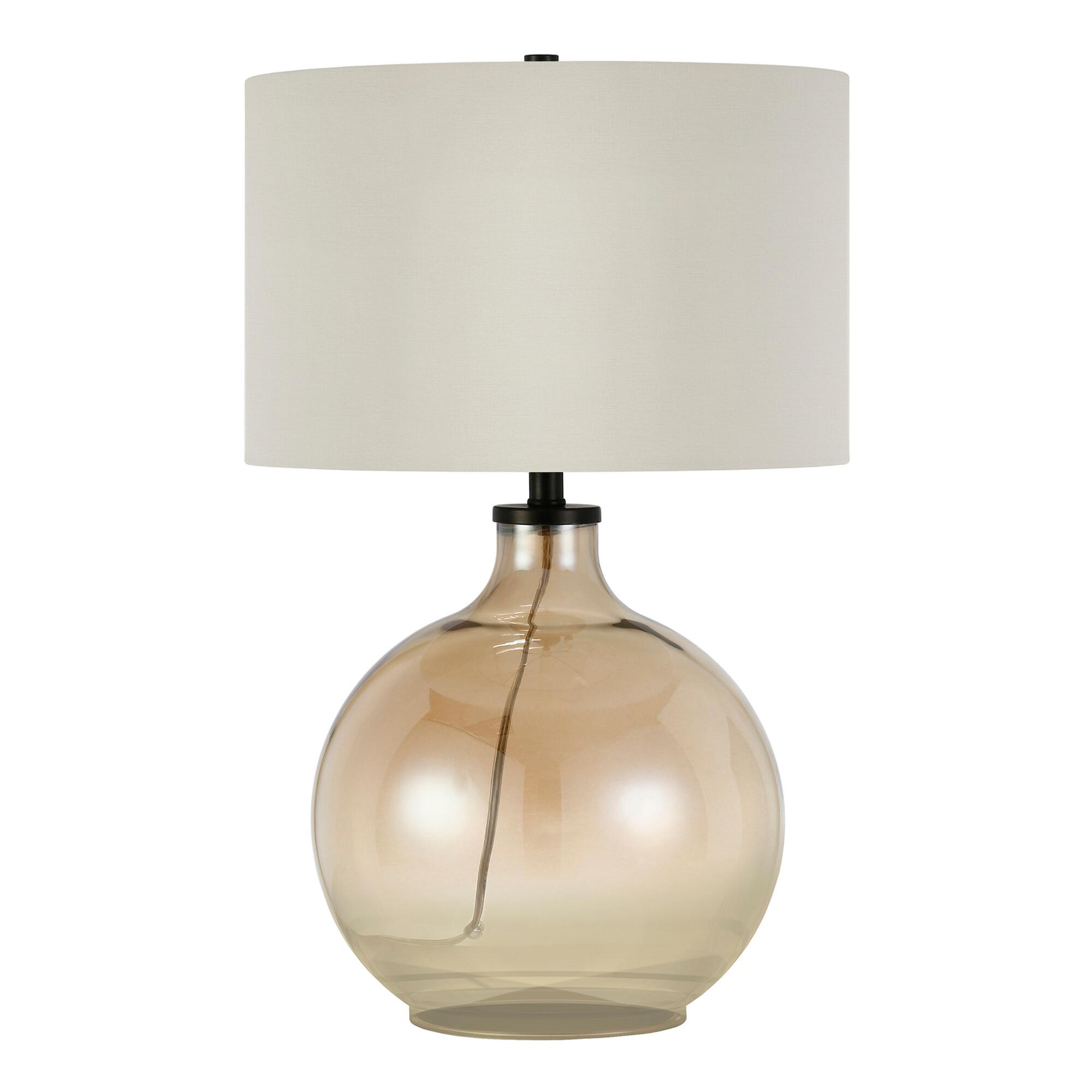 Round Glass Beatrice Table Lamp: Gold by World Market