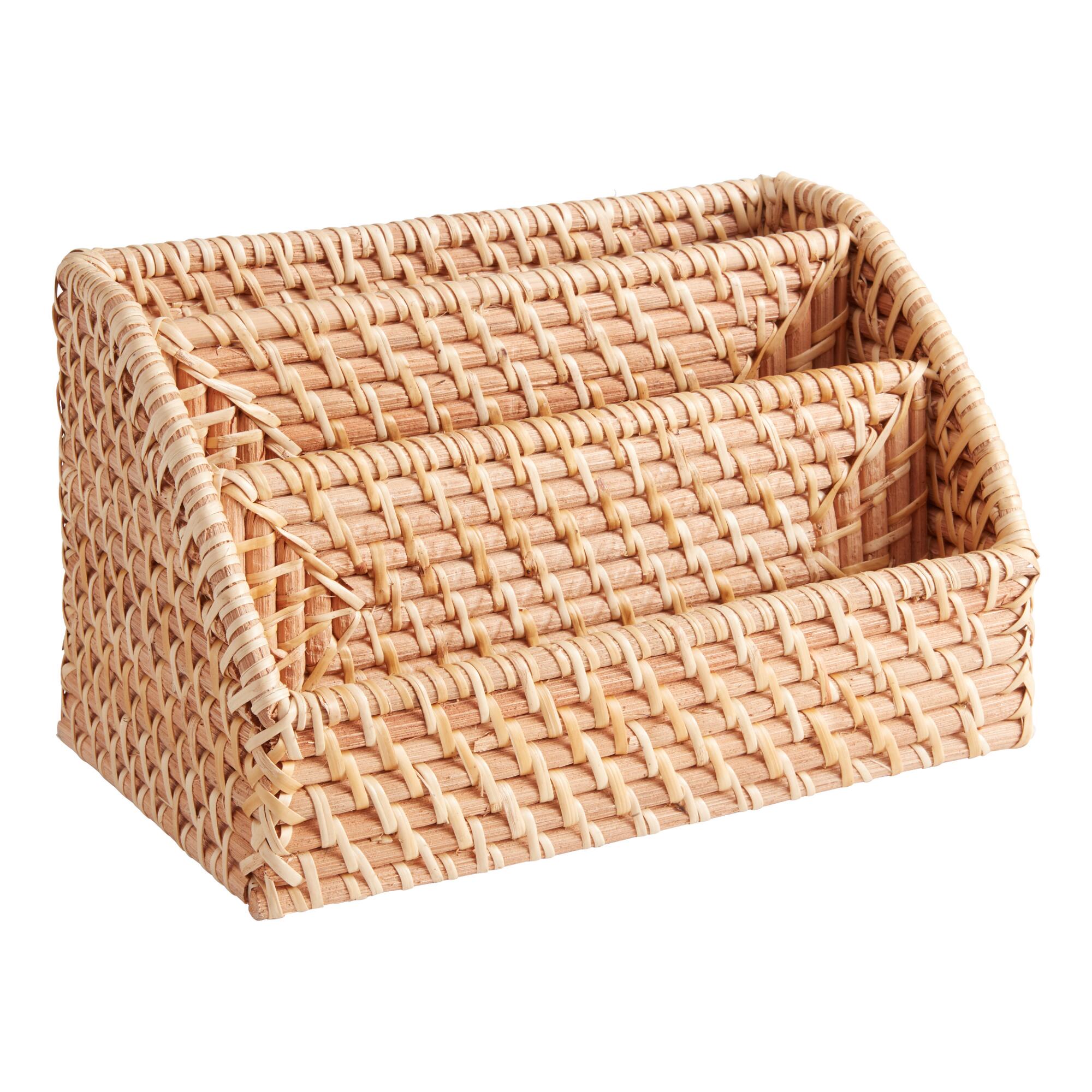 Natural Rattan Benson Letter Holder - Wood by World Market