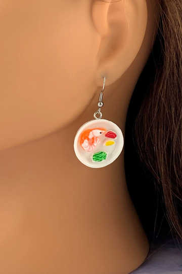 Seafood Food Earrings, Lobster Seafood Jewelry, Sushi Quirky Novelty, Fun, Earrings