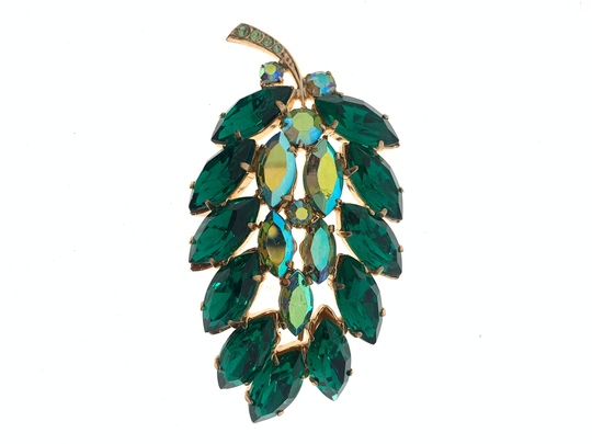 Juliana Style Mcm Green Leaf Brooch