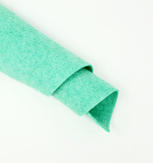 Hand Washed Merino Wool Blend Felt 9"x12" Sheets Mint Leaf Green Color